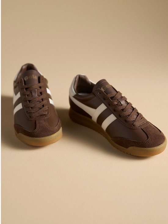 Gola Shoes - Gola Women’s Torpedo Sneakers Dark Brown/Off White
